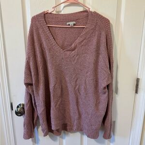 American Eagle Pink Oversized Sweater